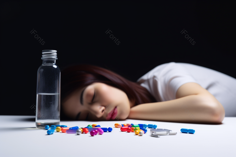 亚健康职场女性睡觉不舒服实拍摄影图,高清,摄影图,摄影图片,图片大全,摄影图免费下载